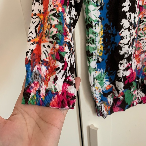 JOSEPH A 🌈psychedelic floral super fun cardigan - Picture 4 of 5